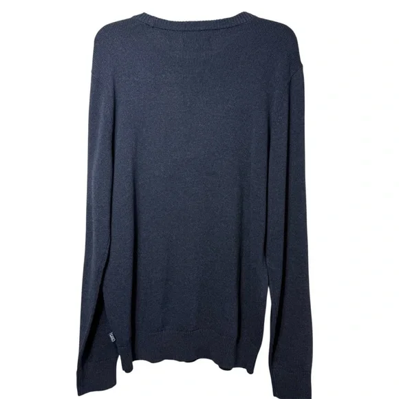 Chaps Men's Preppy Blue Sweater with Flag Design - Picture 3 of 6